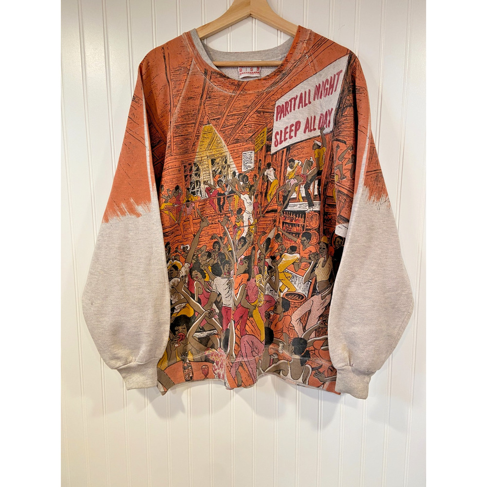 Marvin Gaye Sugar Shack Party All Night Sleep All Day Sweatshirt Vintage XL 80s